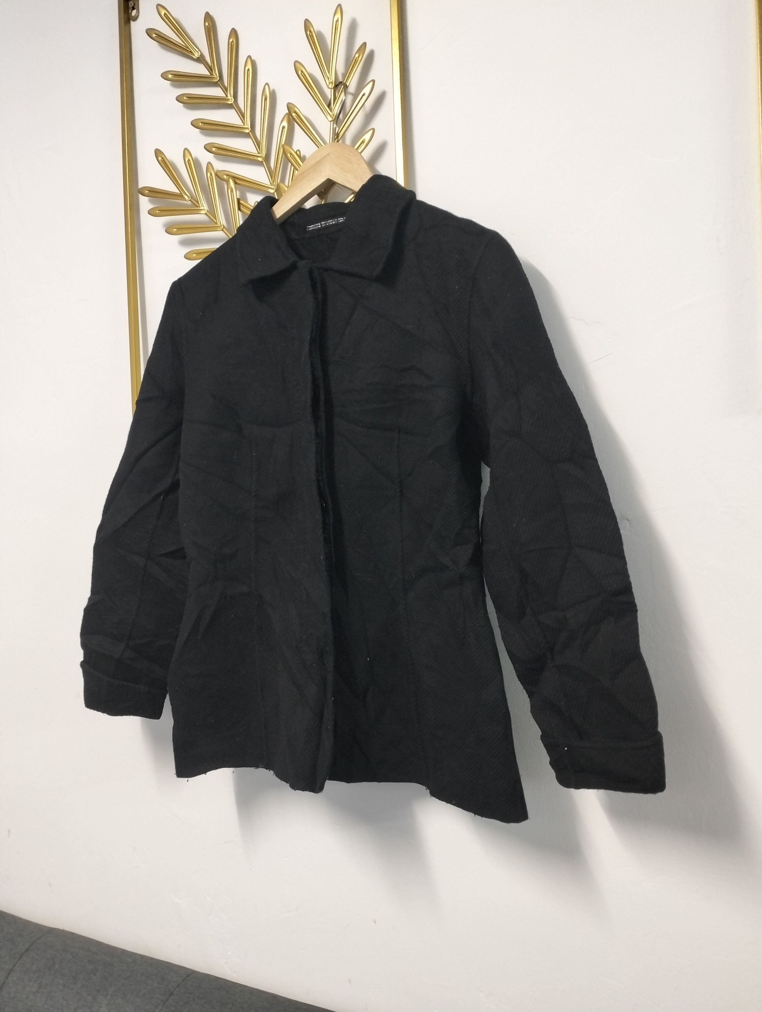 Designer × Japanese Brand × Yohji Yamamoto Yohji Yamamoto ined Wool coat Jacket Size US S / EU 44-46 / 1 - 2 Thumbnail