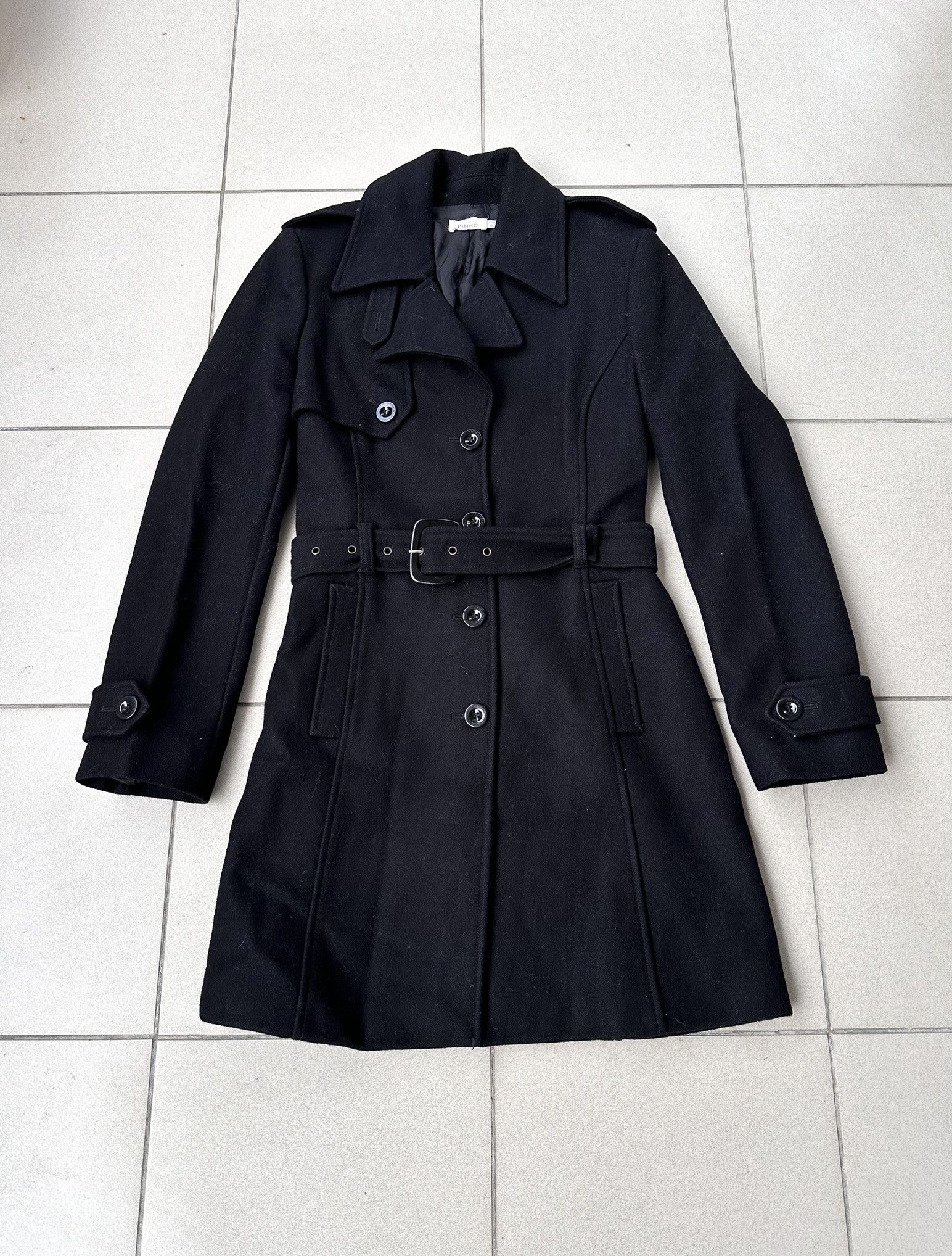Pinko Pinko women wool coat trench Size S / US 4 / IT 40 - 1 Thumbnail