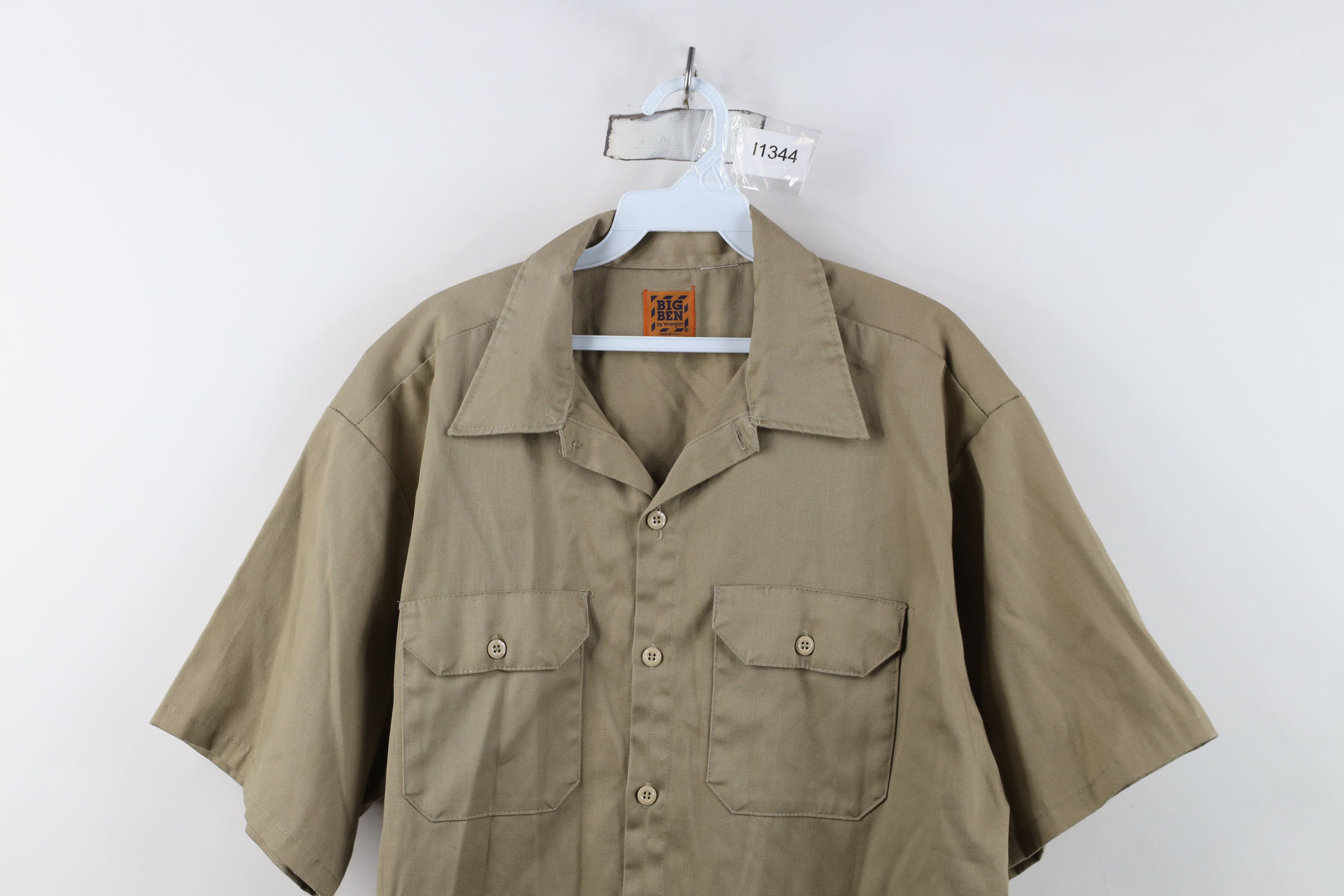 Wrangler Vintage 70s Big Ben Wrangler Mechanic Button Shirt USA Size US XL / EU 56 / 4 - 2 Thumbnail