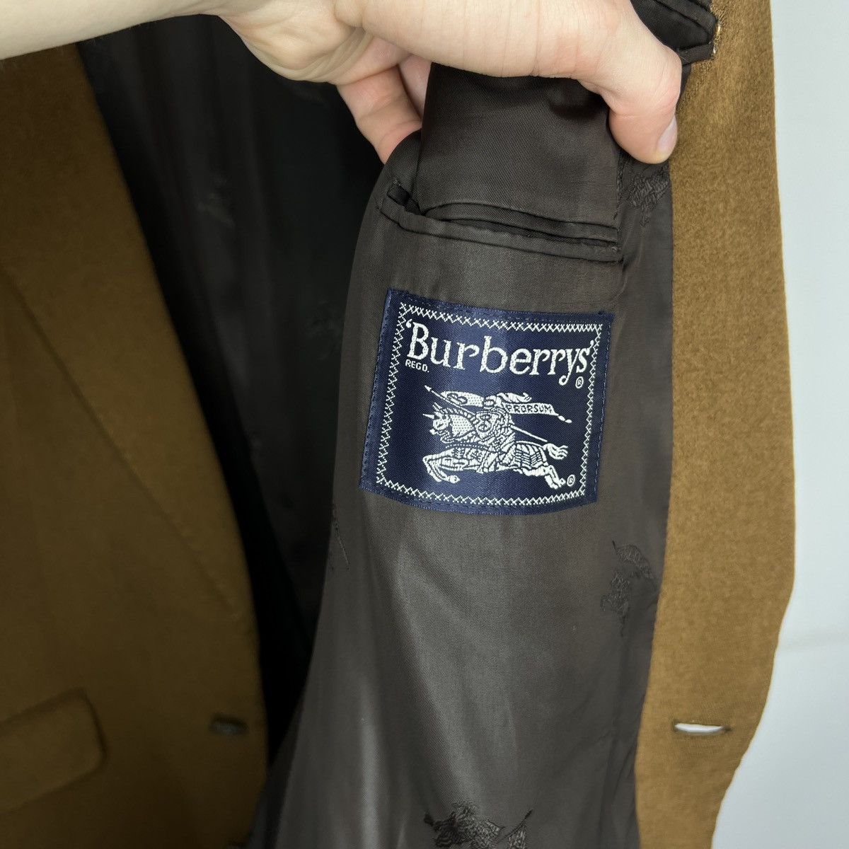Burberry × Vintage Burberry 90s 100% cashmere blazer jacket coat rare Size 42R - 2 Thumbnail