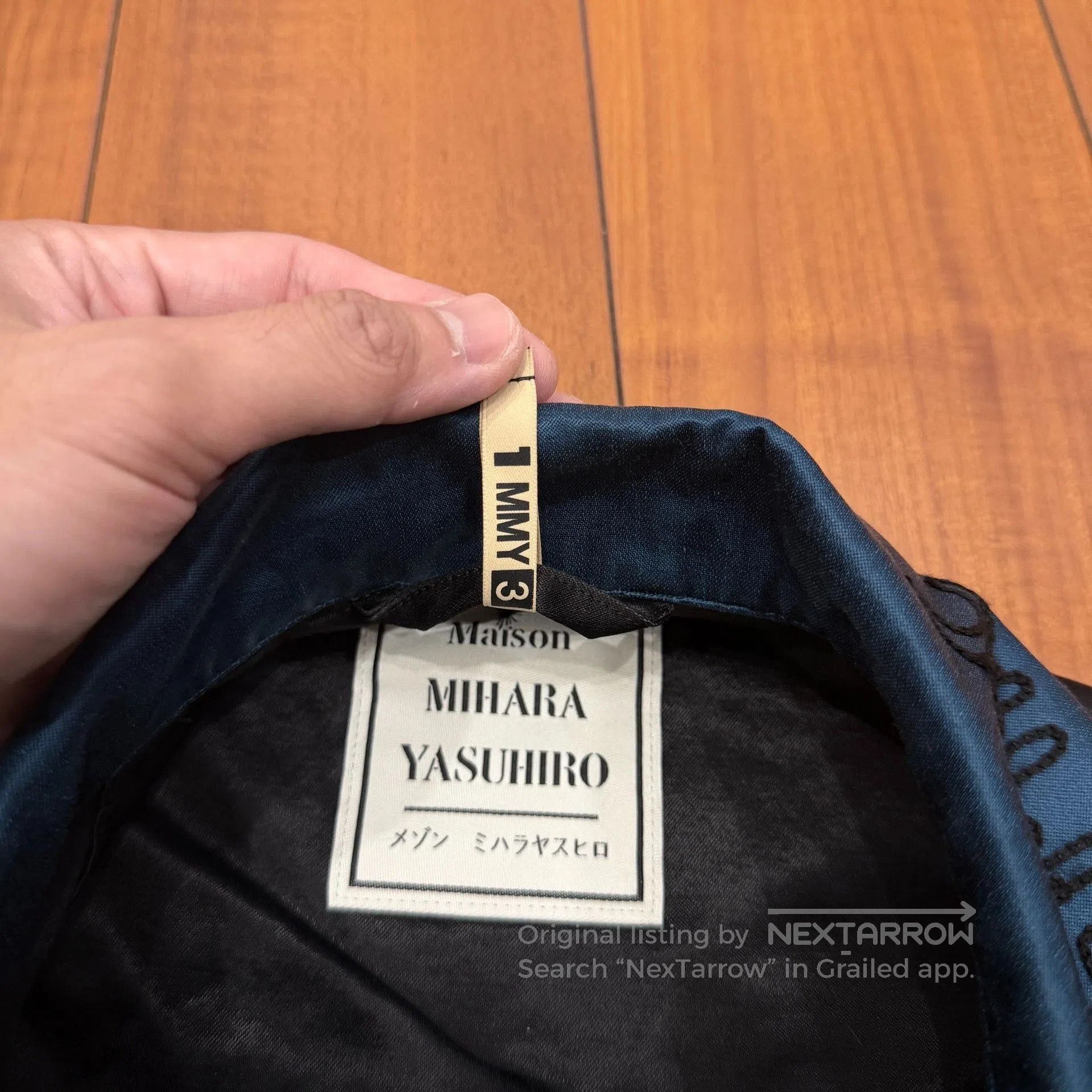 Maison MIHARA YASUHIRO Maison Mihara MMY Silk Black Blue Jacket. Size US L / EU 52-54 / 3 - 6 Thumbnail