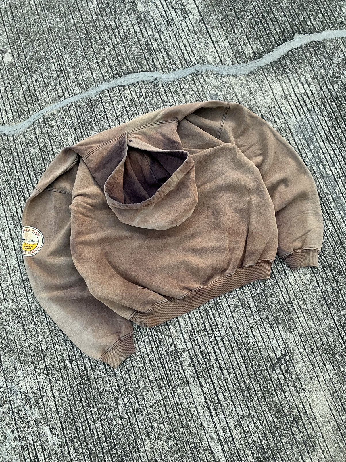 Russell Athletic Rare Faded Gildan Ultra Brown Hoodie 🥷🏿 Size US M / EU 48-50 / 2 - 11 Thumbnail