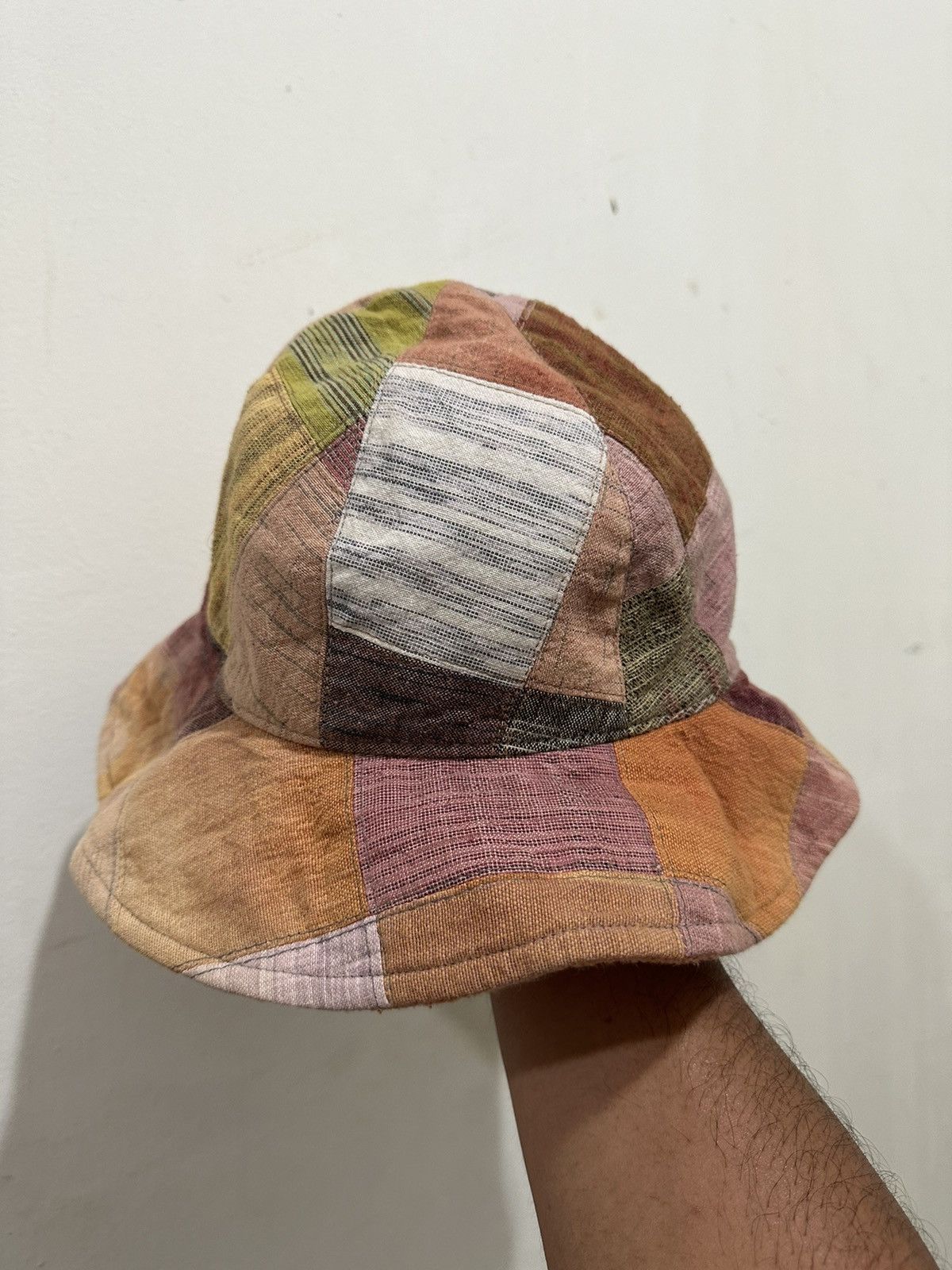Japanese Brand Rare Patchwork Style Like Kapital Bucket Hat Size ONE SIZE - 2 Thumbnail