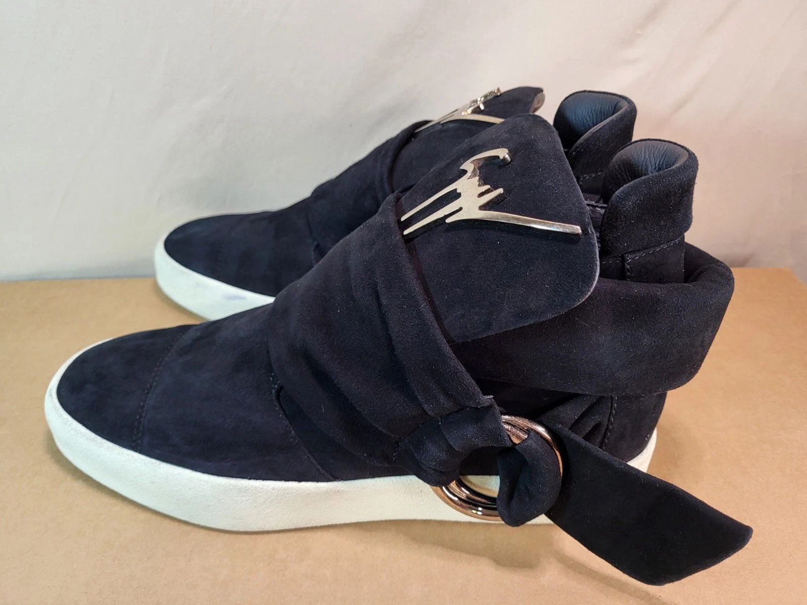 Giuseppe Zanotti Giuseppe Zanotti Black Suede Sneaker Italy Size US 15 / EU 48 - 1 Thumbnail