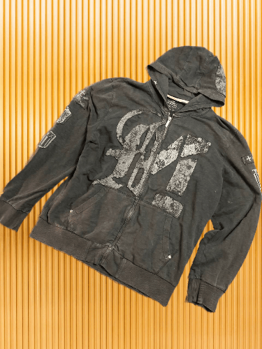 Japanese Brand × Marc Ecko Vintage y2k Marc ecko cut & sew zip up faded hoodie Size US XL / EU 56 / 4 - 1 Thumbnail