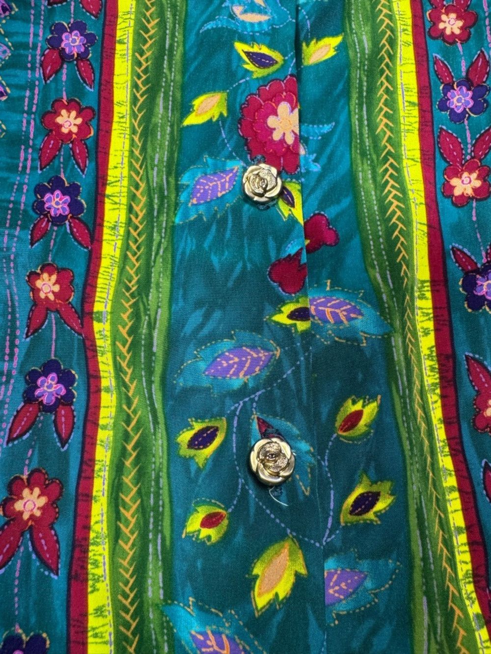 Other Vintage Maggie Sweet Floral Button-Down Long Sleeve Shirt S Size L / US 10 / IT 46 - 5 Thumbnail