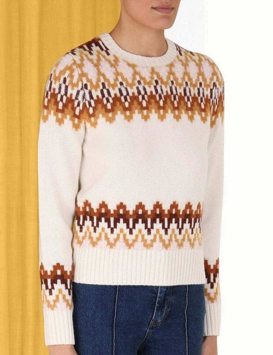 Zimmermann oc11z0425 Lyrical Fair Isle Sweater in Multicolor Size L / US 10 / IT 46 - 5 Thumbnail