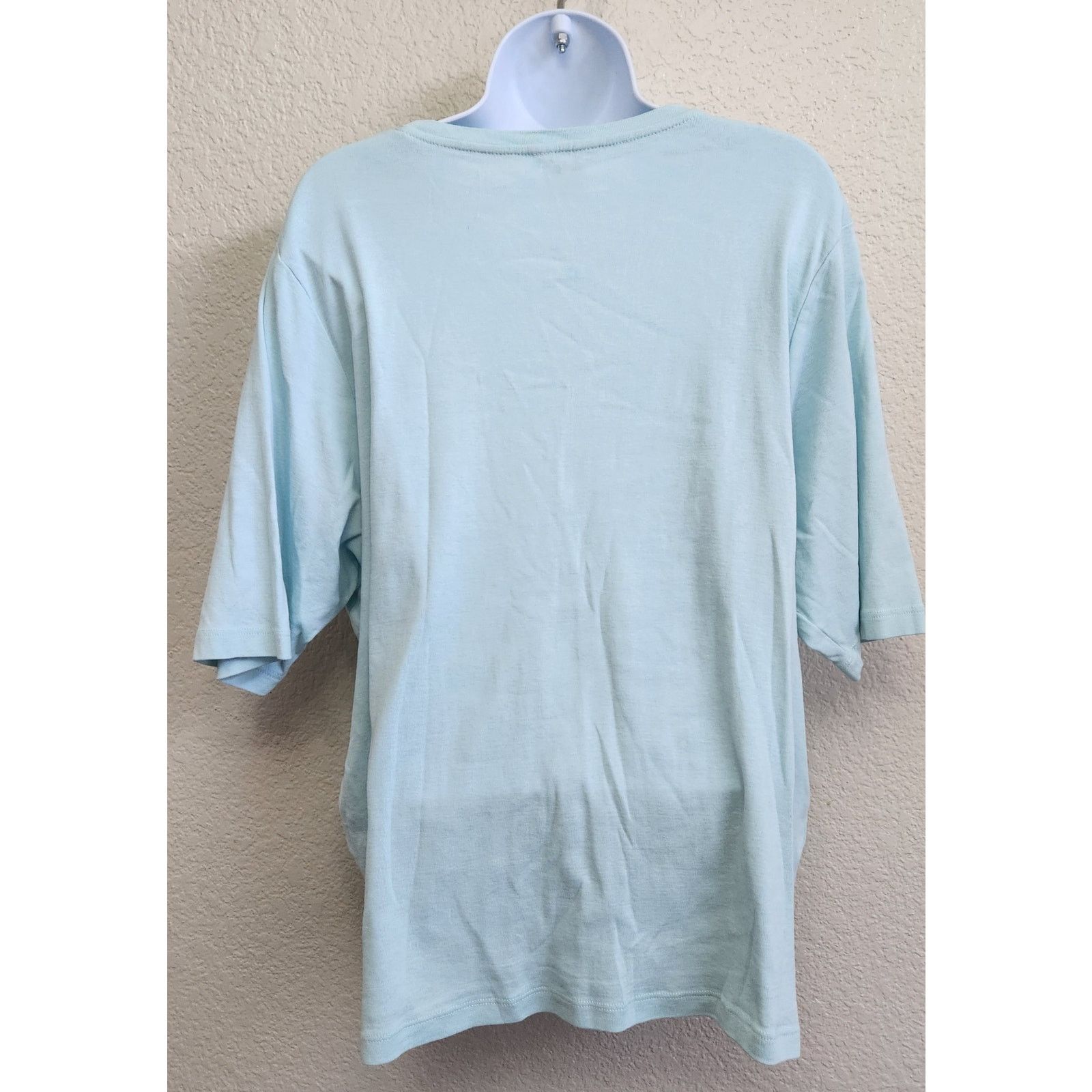 Cotton Traders Cotton Traders Light Blue V Neck Top 24UK 2X Plus Size XXL / US 16-18 / IT 52-54 - 3 Thumbnail