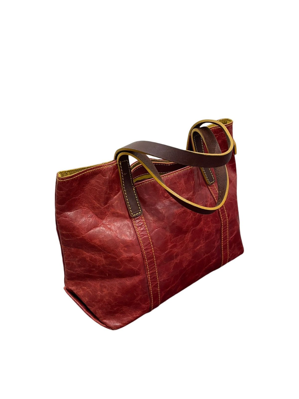 Genuine Leather Full Leather Pelle Borsa Burgundy Tote Bag 1🟩0 Size ONE SIZE - 4 Thumbnail