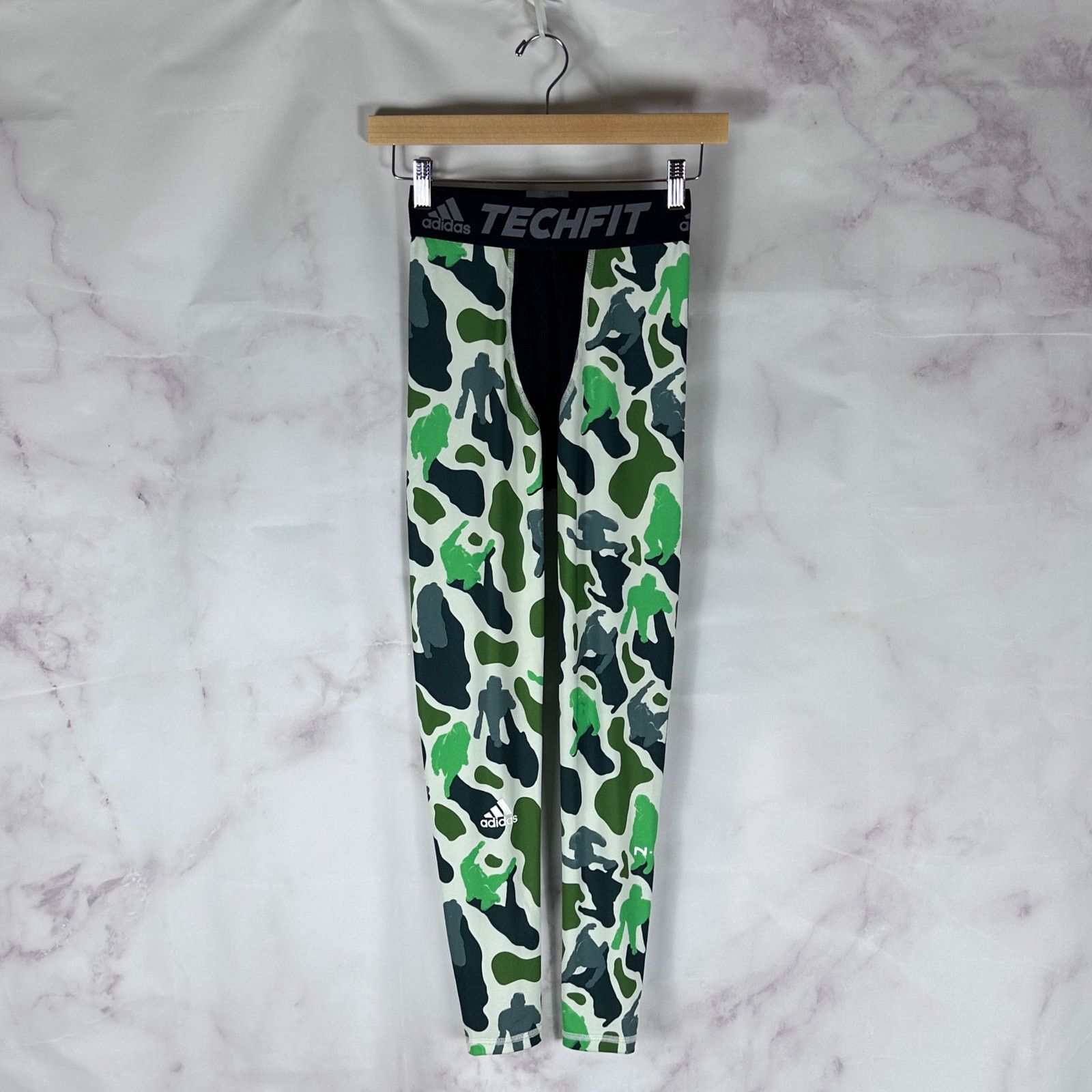 Adidas N.E.R.D. Green Techfit Leggings Size US 30 / EU 46 - 1 Thumbnail