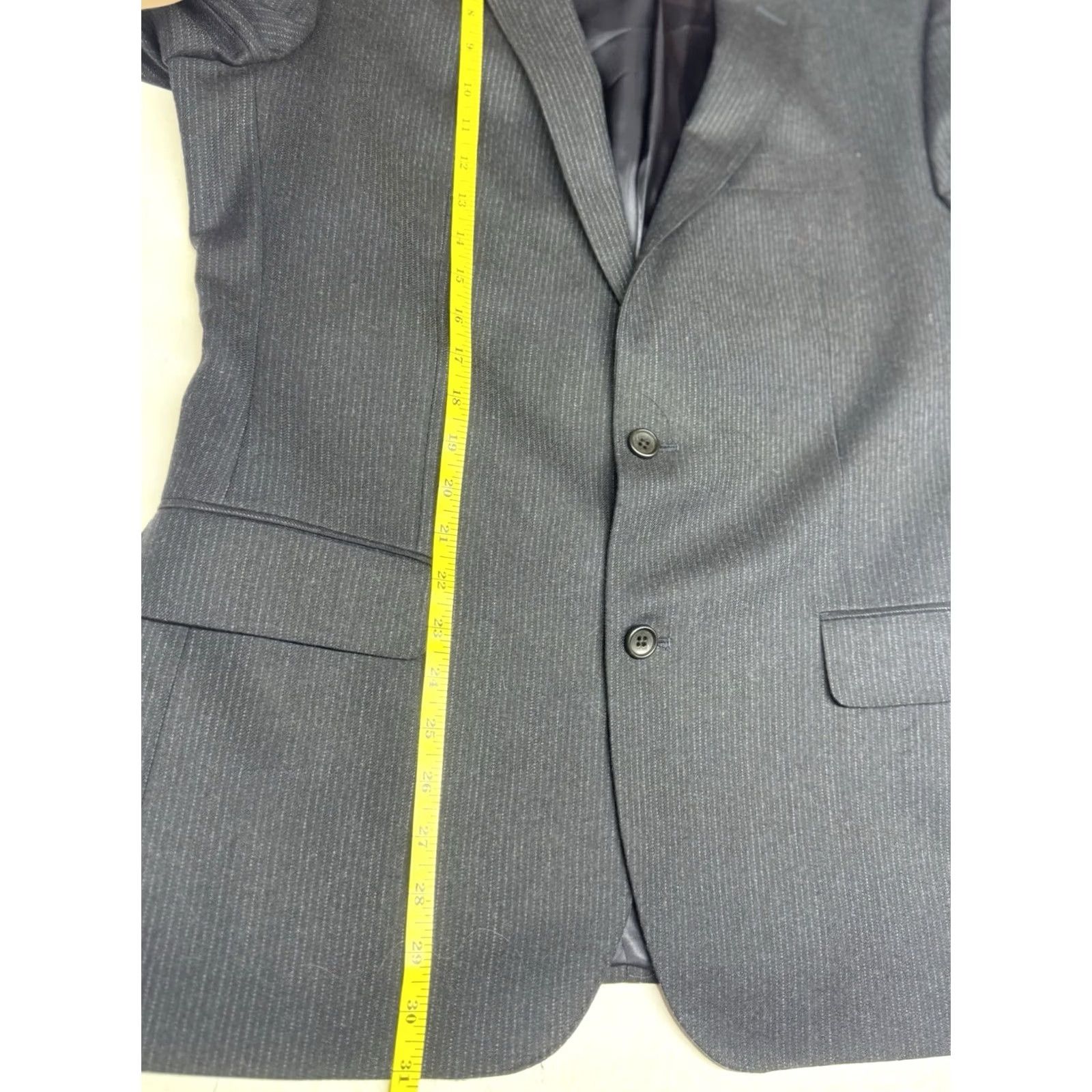 Bonobos Bonobos Blazer Mens 42R Blue Marzotto Striped Italian Wool Coat Jacket Dark Size 42R - 6 Thumbnail