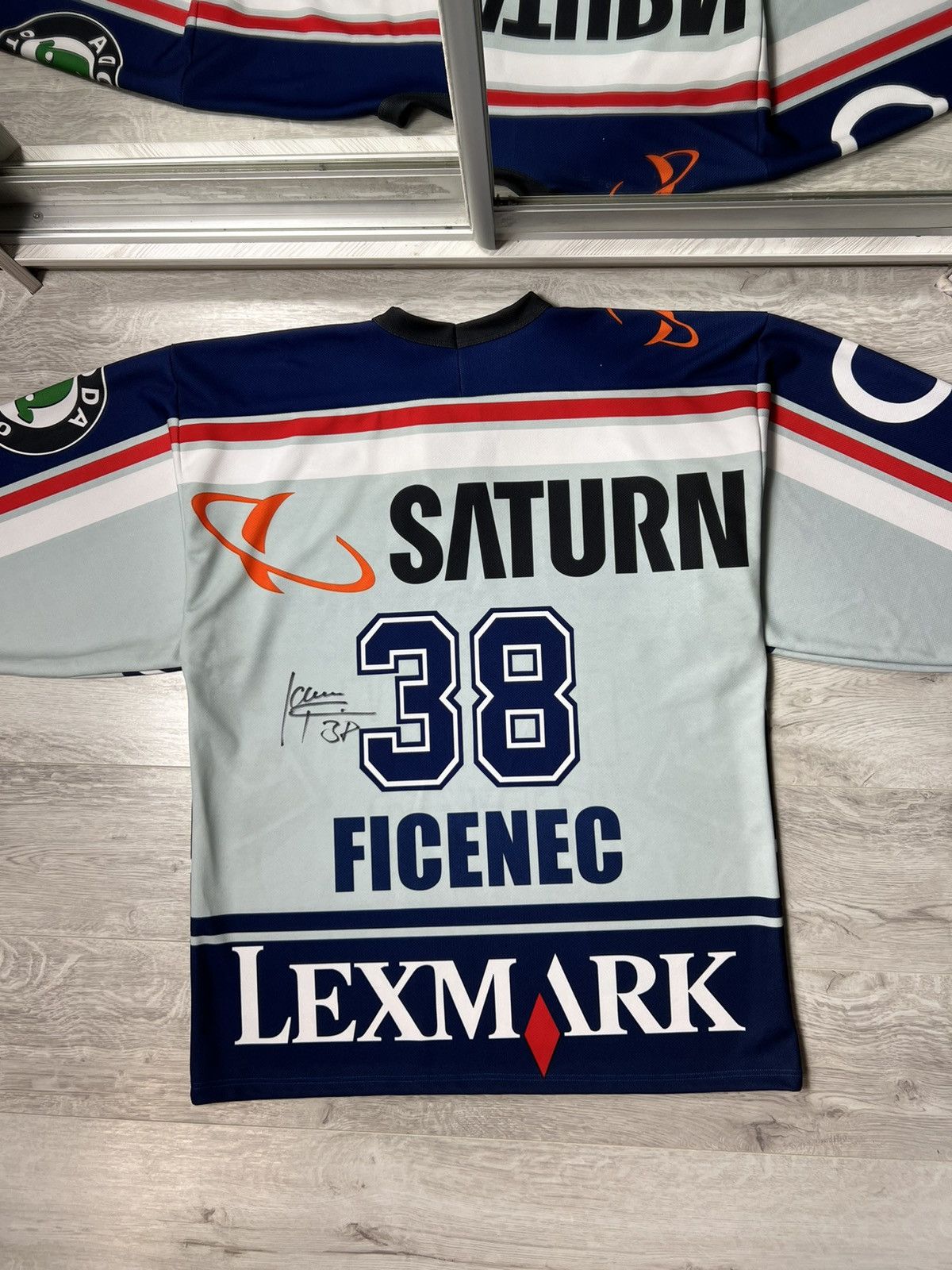 Other ERC INGOLSTADT PANTHER ICE HOCKEY 2004 FICENEC #38 JERSEY Size US XL / EU 56 / 4 - 11 Thumbnail