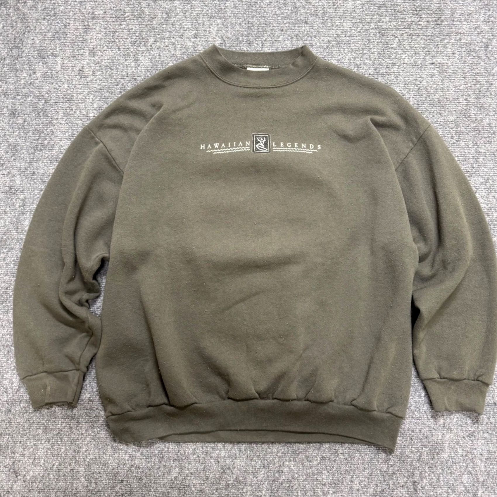Tultex VINTAGE Tultex Hawaiian Legends Pullover Sweatshirt Mens XL Green Gray Island Sweatshirt Size US XL / EU 56 / 4 - 2 Thumbnail