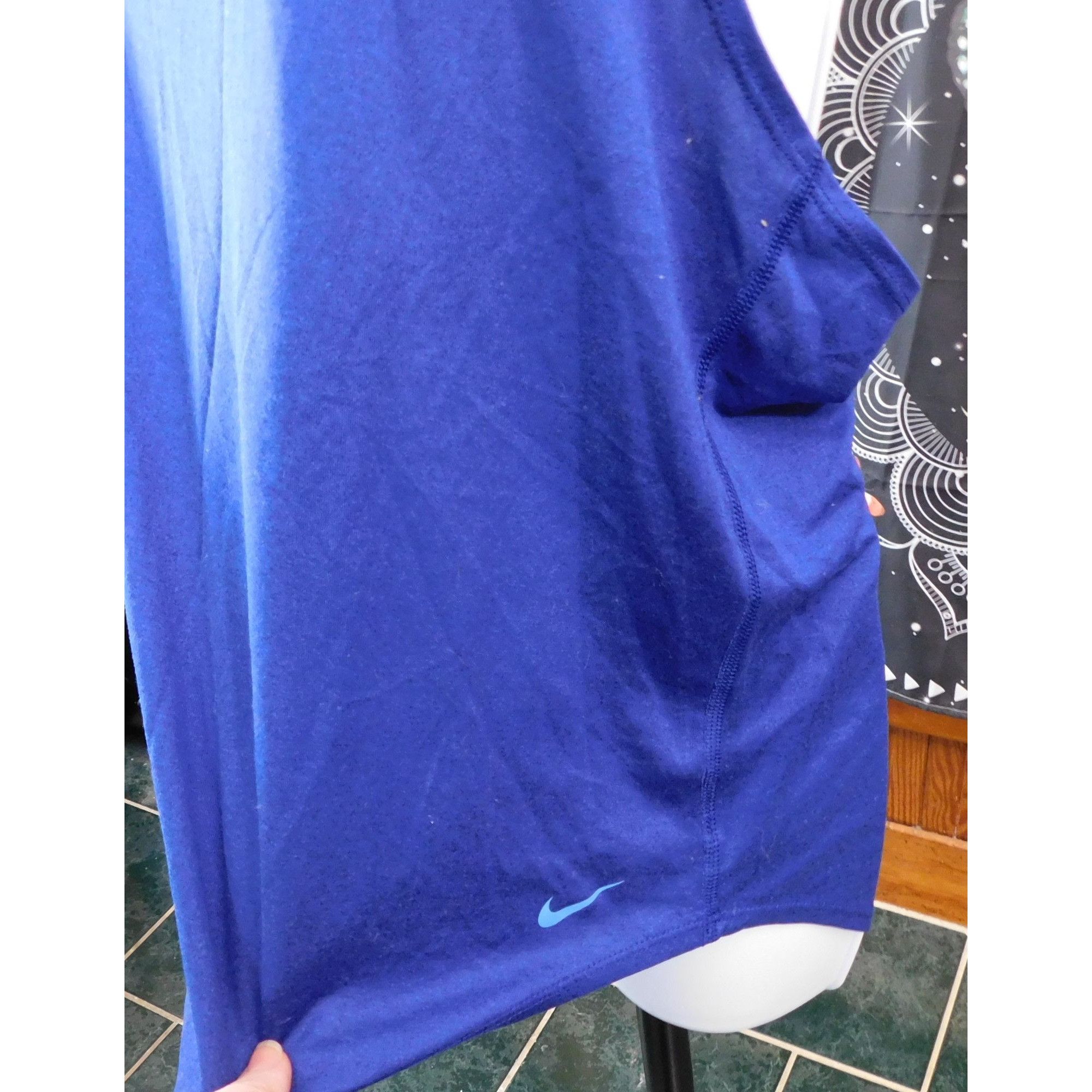 Nike Nike Dri Fit Blue Racerback Sporty Tank Top Size L / US 10 / IT 46 - 4 Thumbnail