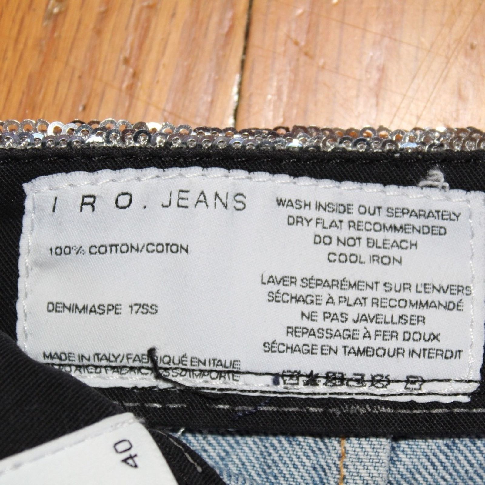 Iro IRO Distressed Sequin Jean Skirt Size 30" / US 8 / IT 44 - 5 Thumbnail