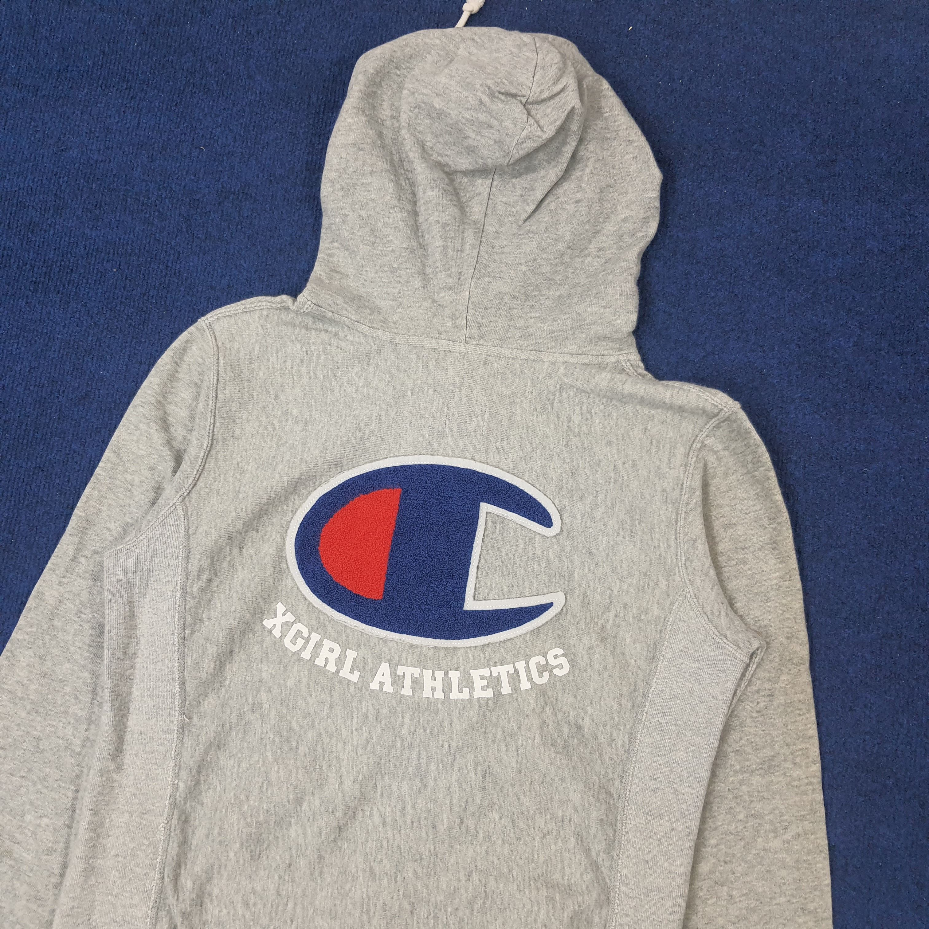 Champion × Japanese Brand × Vintage Vintage X-Girl x Champion Button Jacket Hoodie Size US S / EU 44-46 / 1 - 2 Thumbnail