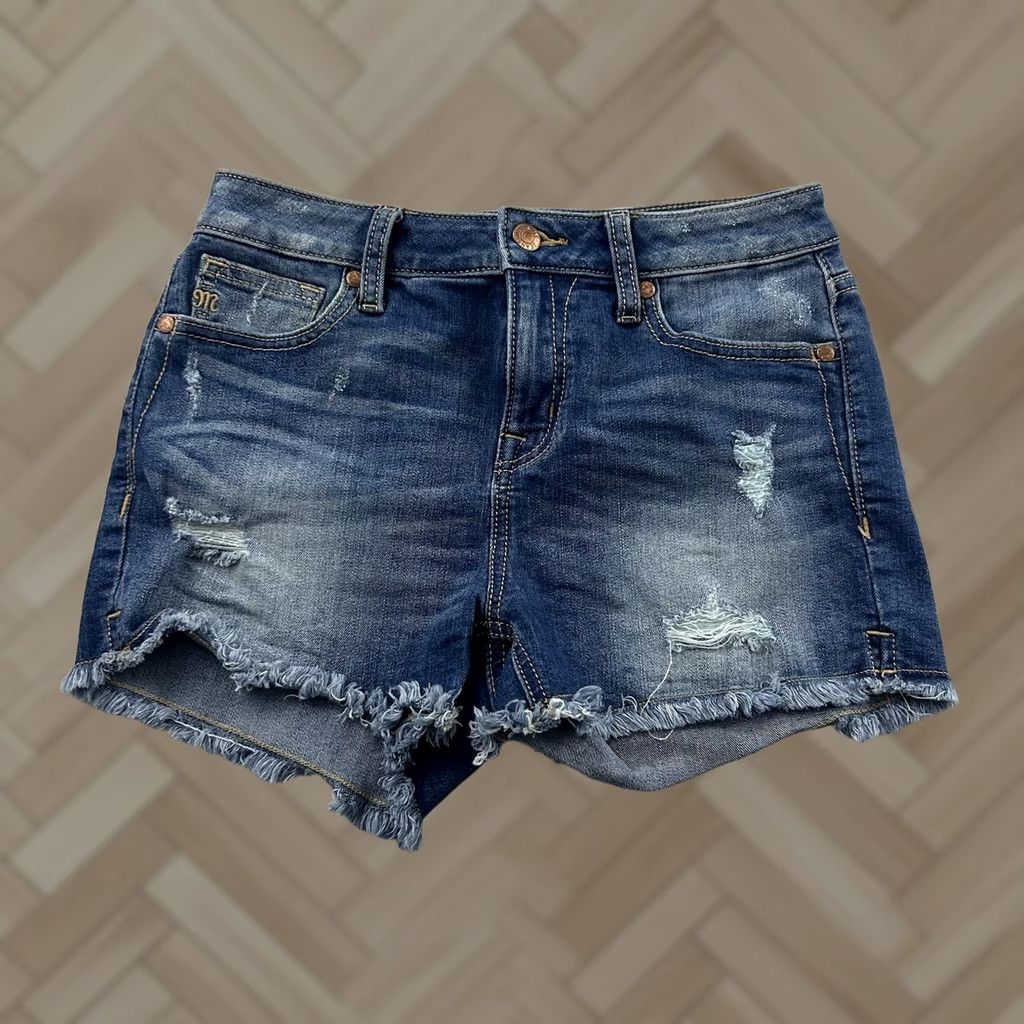 Miss Me Miss Me High Rise Short Denim Blue Jean Shorts Women's 28 Denim Cut-Off Shorts Ladies 28 Blue Womens Size 28" / US 6 / IT 42 - 1 Thumbnail