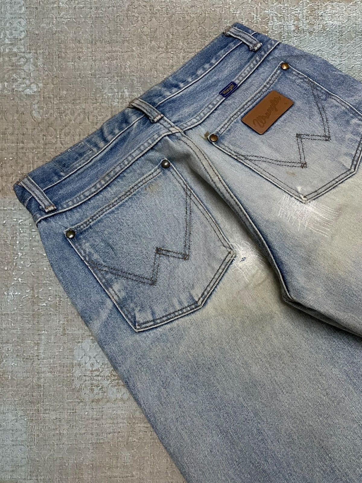 Wrangler Vintage 1990s Designer Wrangler Distressed Mudwash Denim Size US 29 - 18 Thumbnail