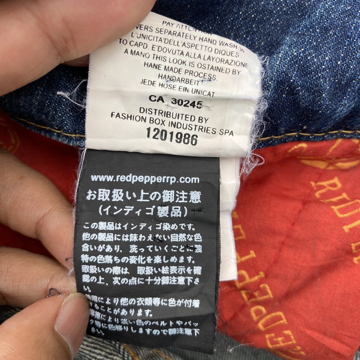 Japanese Brand × Vintage Lightning⚡️Red pepper Rooted Denim Jeans Size US 35 - 19 Thumbnail