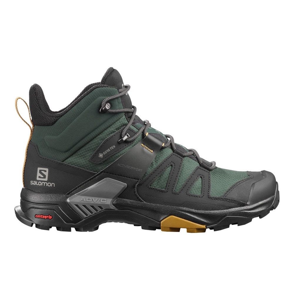 Salomon Salomon X Ultra 4 Mid Gore-Tex Hiking Boots Black Green Siz Size US 11.5 / EU 44-45 - 1 Thumbnail