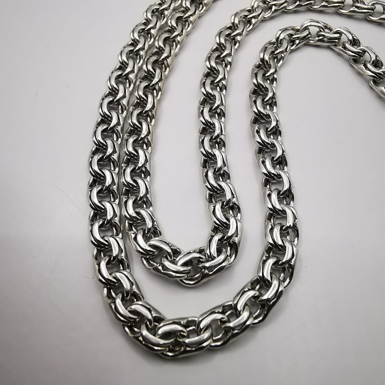Sterling Silver Vintage Jewelry Chain, 925 Sterling Silver, Signed 20,50g Size ONE SIZE - 8 Thumbnail