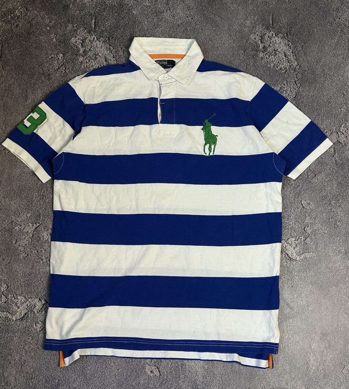 Vintage Vintage Ralph Lauren #3 Striped Rugby Polo Shirt XL Size US XL / EU 56 / 4 - 1 Thumbnail