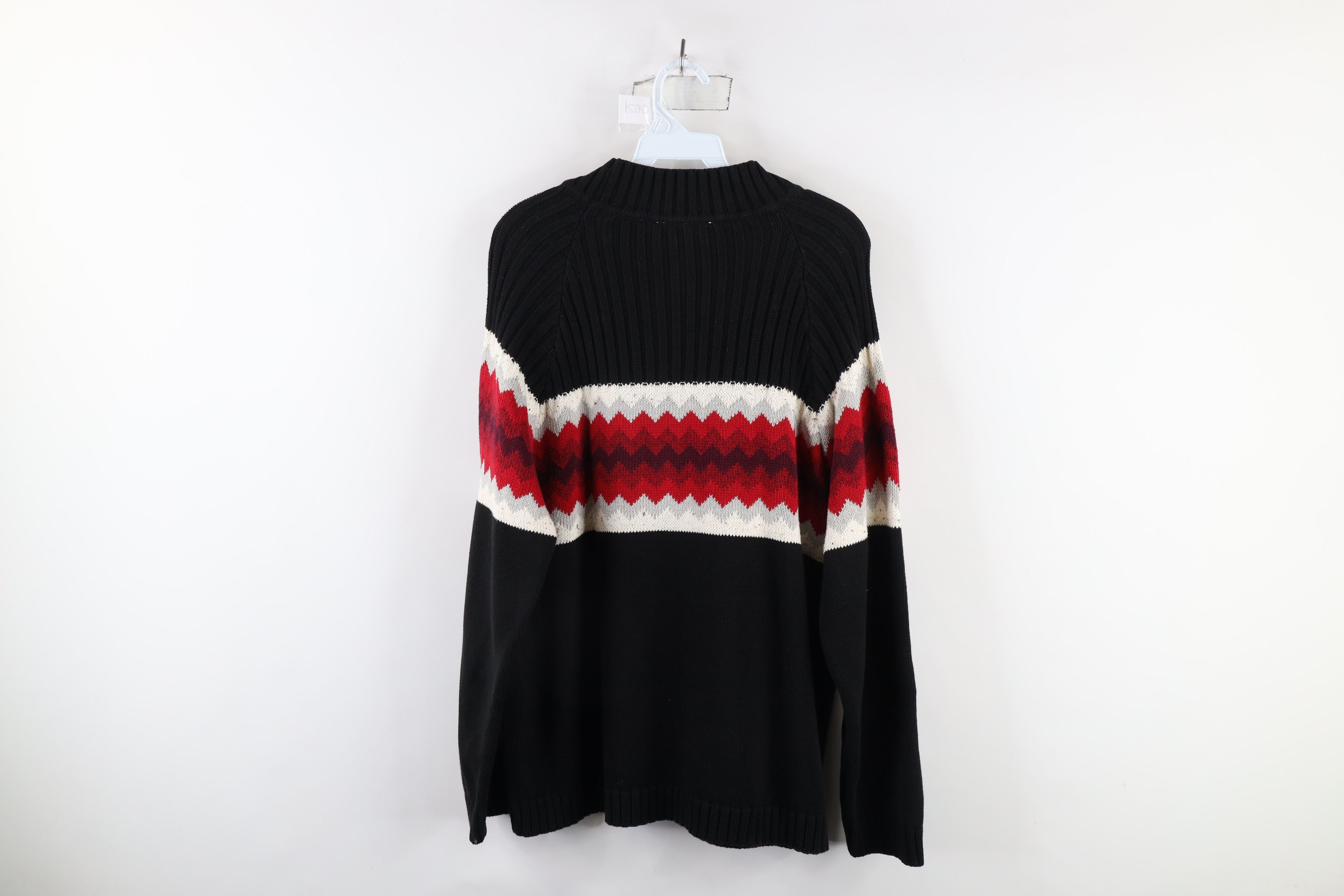 Vintage Vintage 90s Streetwear Chunky Ribbed Knit Mock Neck Sweater Size L / US 10 / IT 46 - 7 Thumbnail