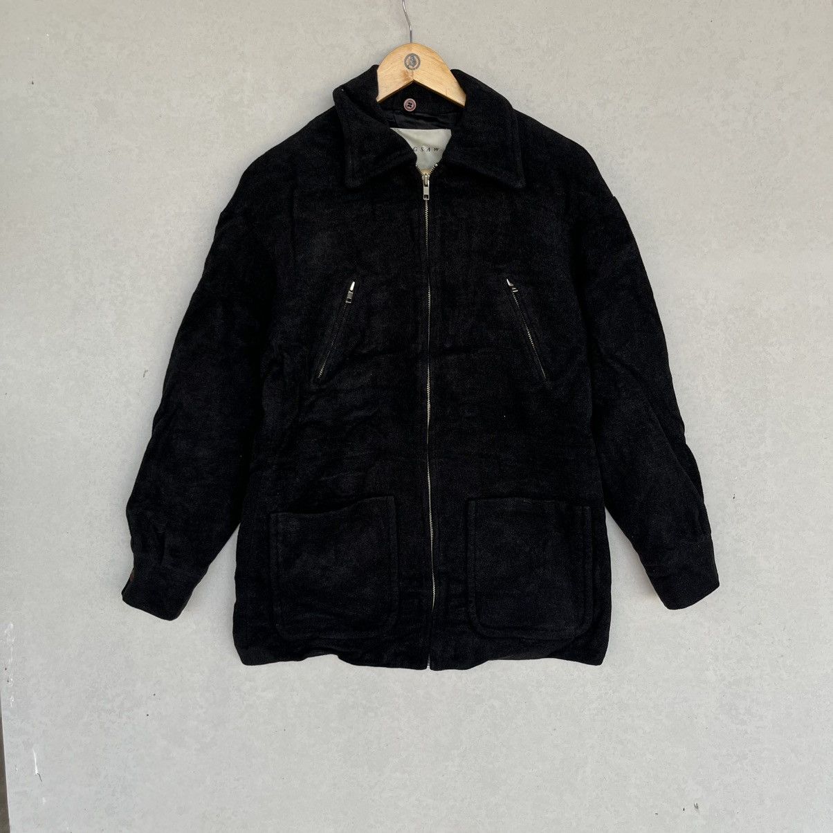 Other Vintage Jigsaw Black Suede Jacket With Zip Pockets Size L Size US L / EU 52-54 / 3 - 1 Thumbnail