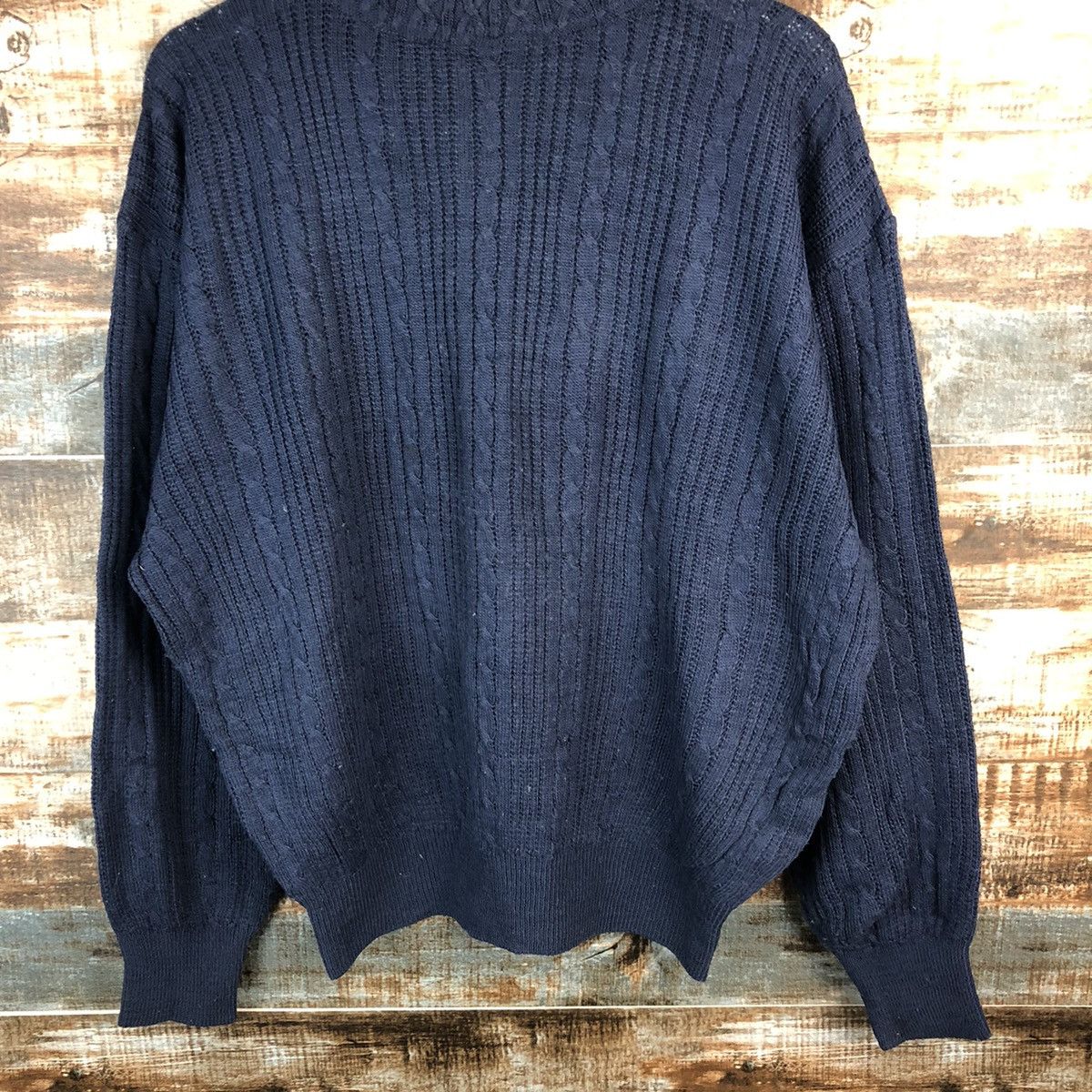 Homespun Knitwear × Japanese Brand Key Point Dark Blue Knitwear #A1827 Size L / US 10 / IT 46 - 3 Thumbnail