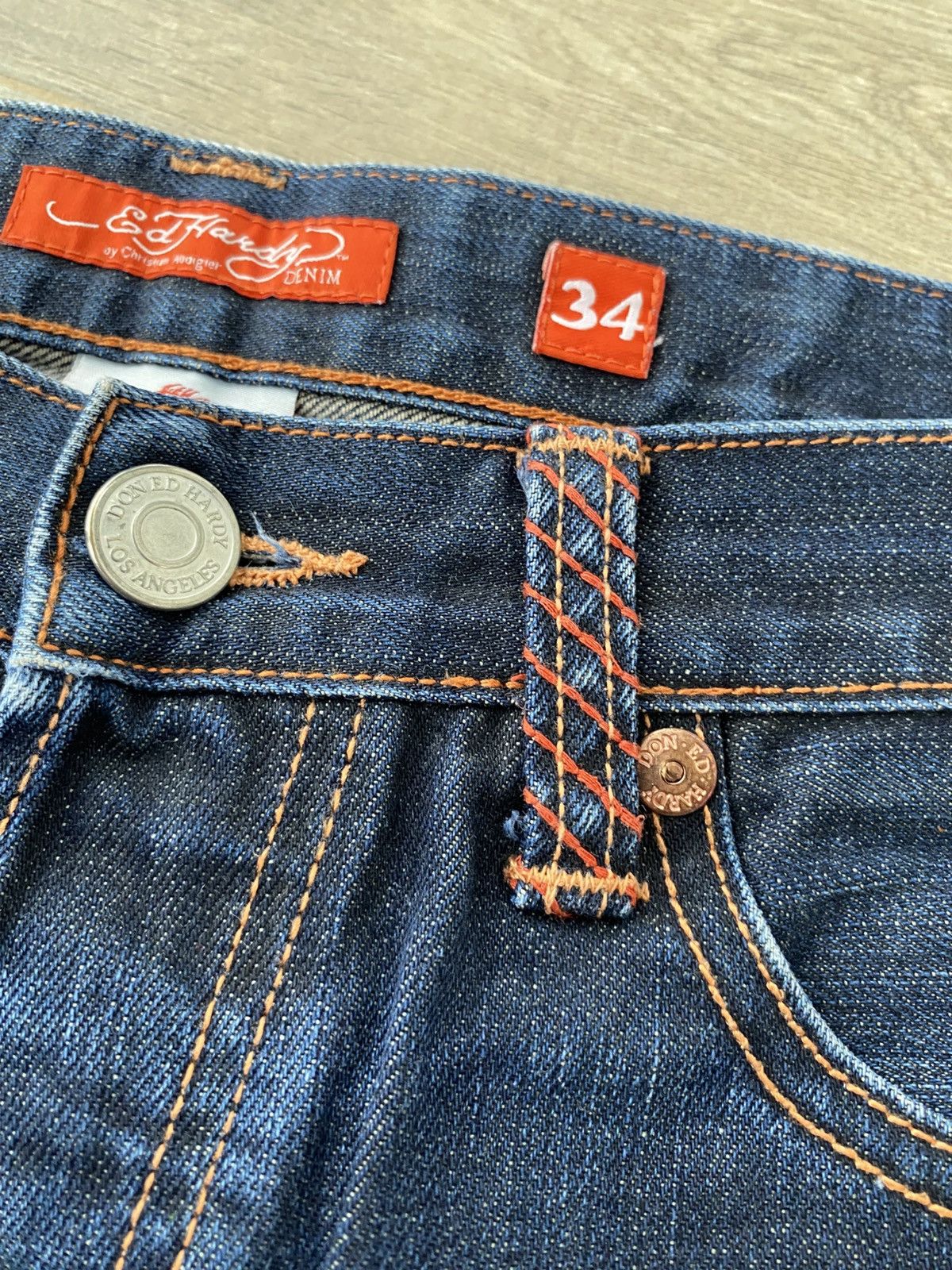Ed Hardy × Vintage 🐯Ed hardy tiger logo jeans Size US 34 / EU 50 - 18 Thumbnail