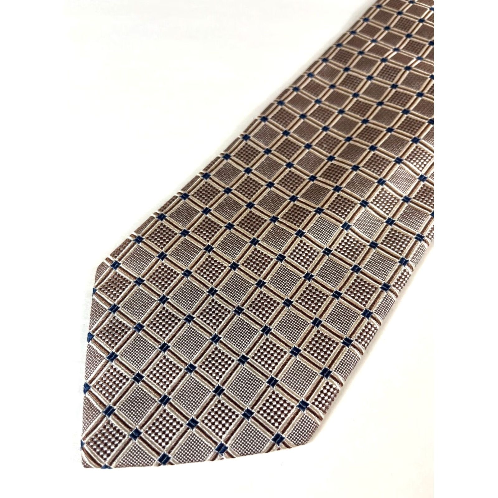 Ermenegildo Zegna VINTAGE Ermenegildo Zegna Men's Silk Tie Geometric Textured Made in Italy Size ONE SIZE - 3 Thumbnail