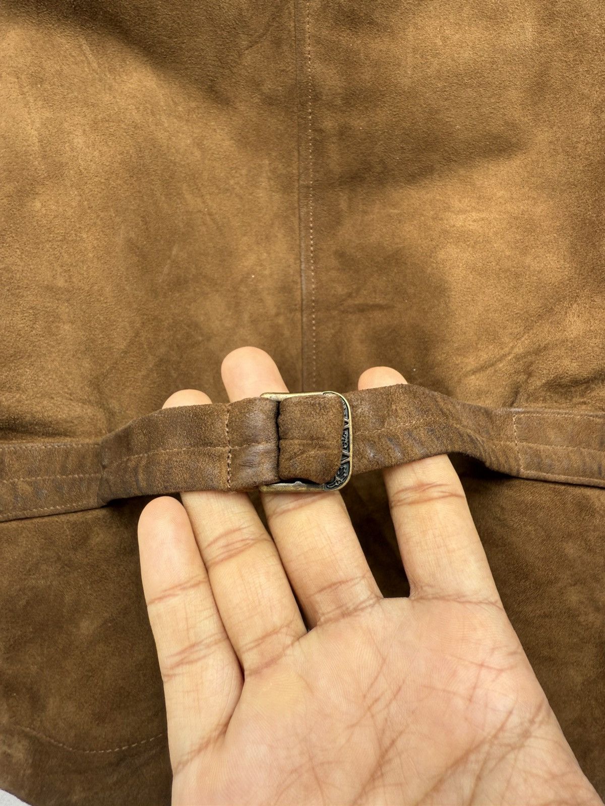 Ralph Lauren RALPH LAUREN Goat Suede Leather Brown Rugged Vest Size US XS / EU 42 / 0 - 8 Thumbnail
