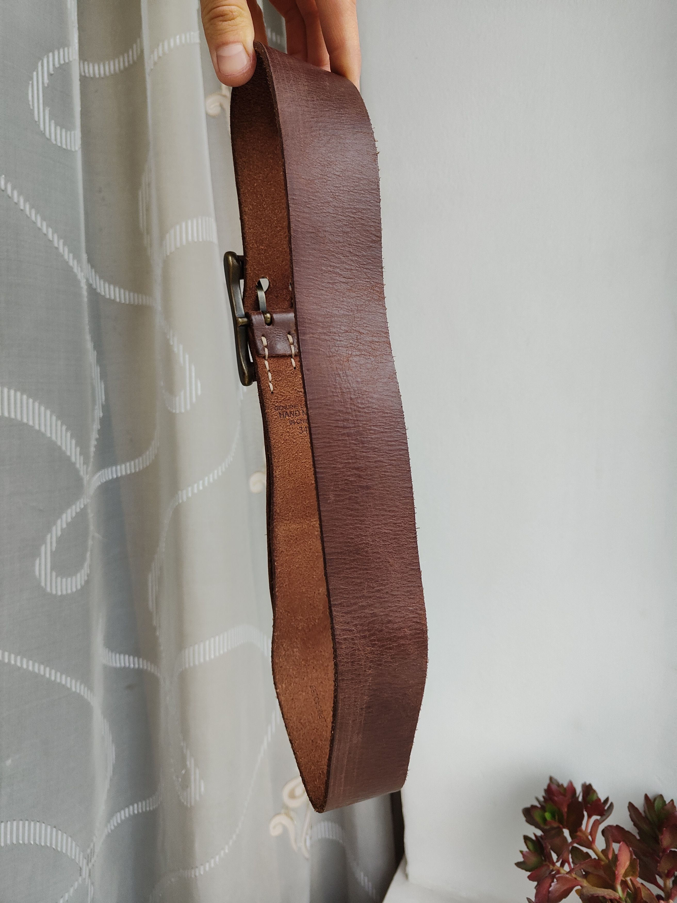 Linea Vintage Leather Belt Linea Pelle Genuine Leather Men's Belt Size ONE SIZE - 2 Thumbnail