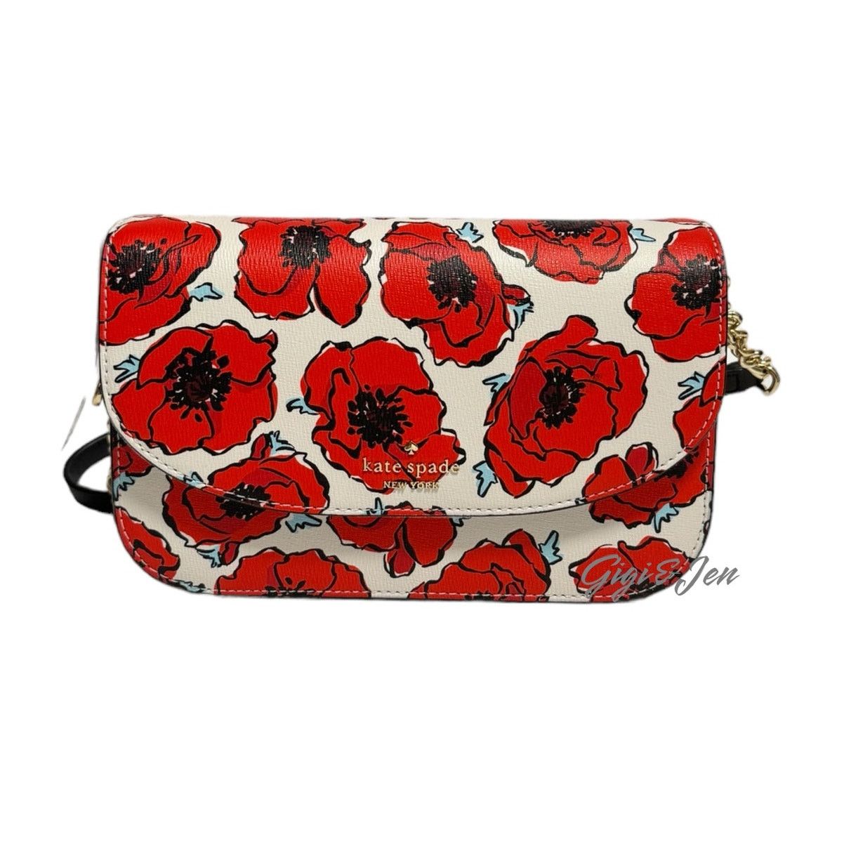Kate Spade Kate Spade Kristi Chain Flap Floral Crossbody Bag New Size ONE SIZE - 1 Thumbnail