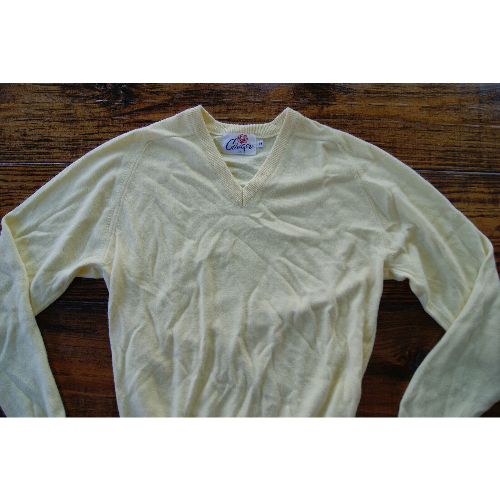 Other VTG Canary Mens M VNeck Sweater Cougar Golf Soft Orlon Acr Size US M / EU 48-50 / 2 - 2 Thumbnail