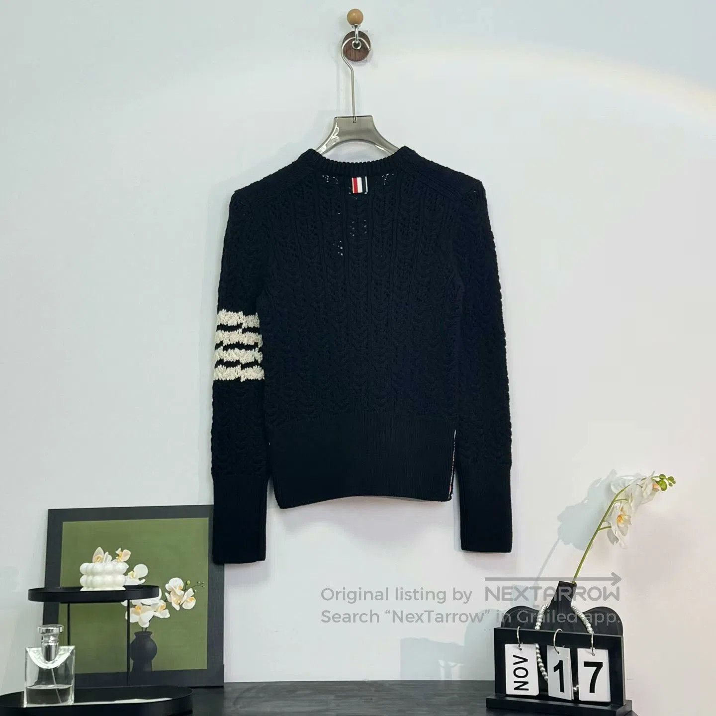 Thom Browne navy blue striped wool sweater by Thom Browne. Size US L / EU 52-54 / 3 - 4 Thumbnail