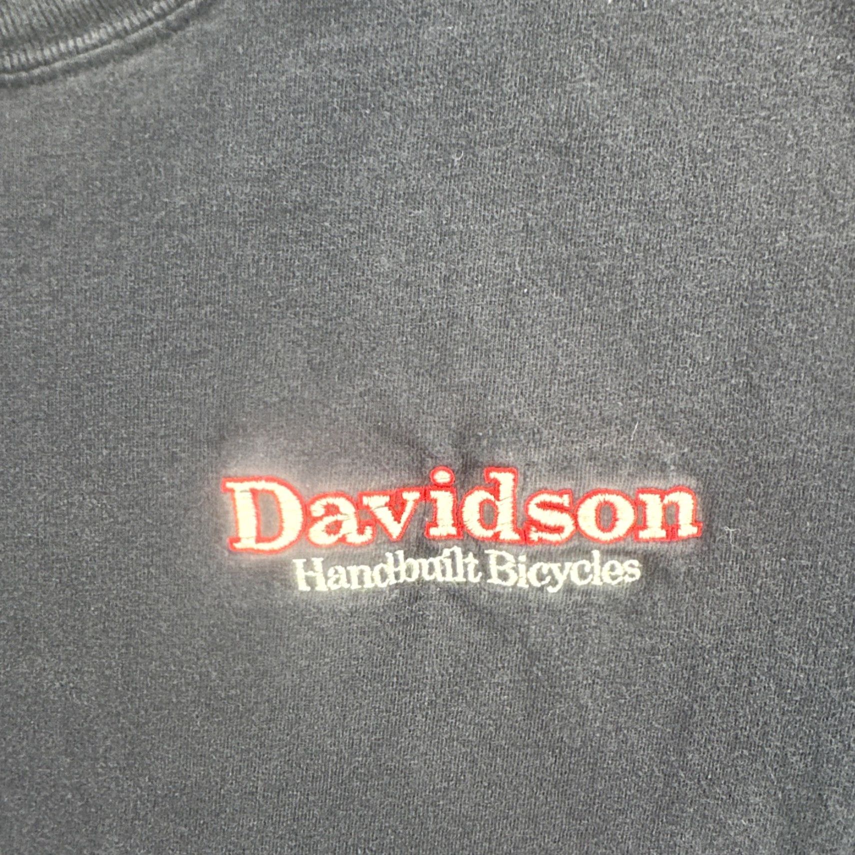 Hanes VINTAGE Hanes Beefy-T T-Shirt Blue Embroidered Davidson Handbuilt Bicycles Men Medium Size US M / EU 48-50 / 2 - 6 Thumbnail