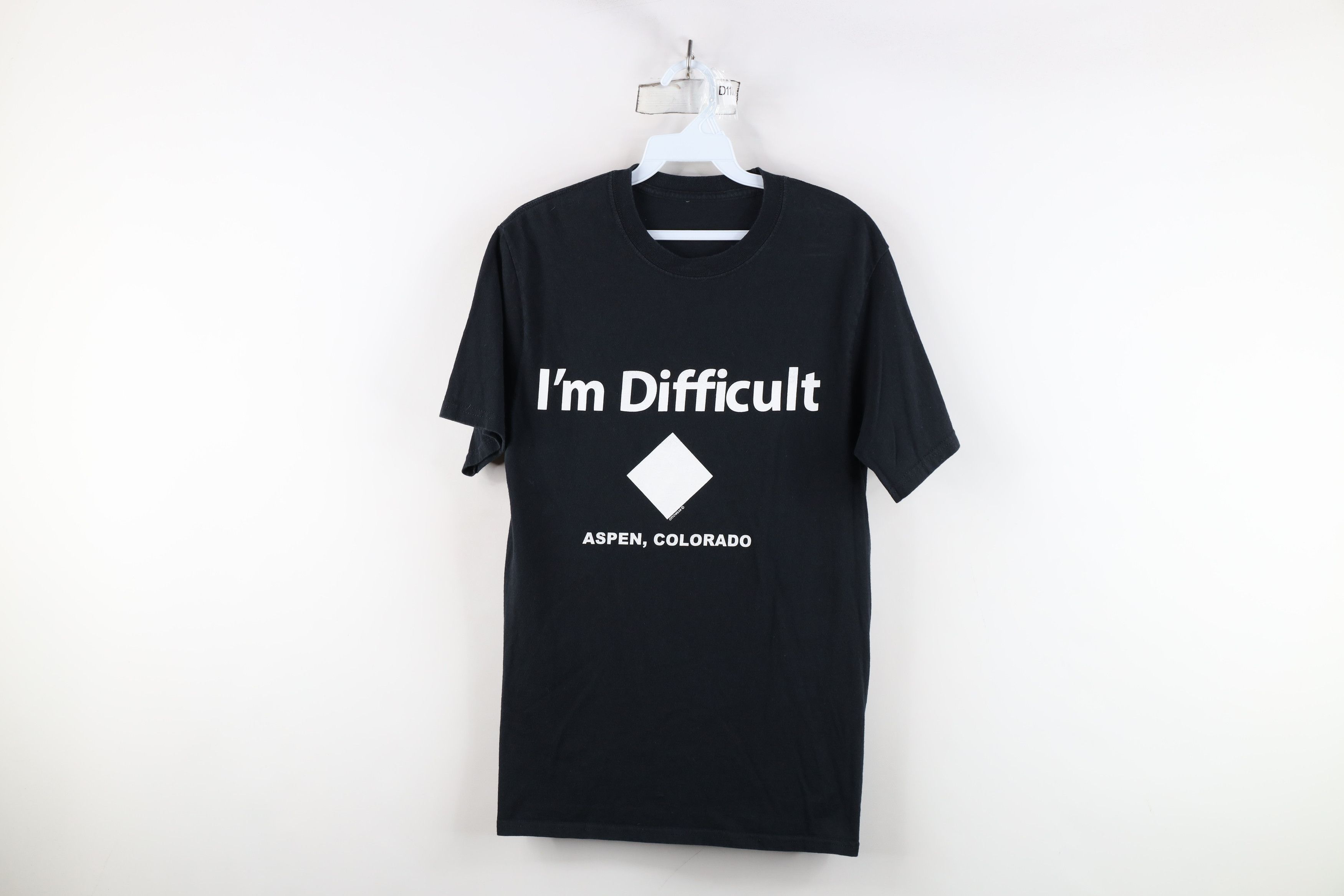 Vintage Vintage 90s Streetwear I'm Difficult Aspen Ski T-Shirt Size US XS / EU 42 / 0 - 1 Thumbnail