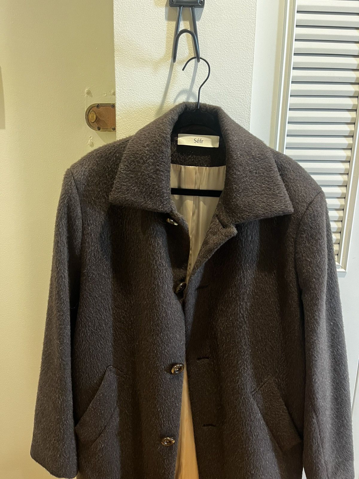 Sefr Séfr Esco Wool Coat Brown Size US XL / EU 56 / 4 - 3 Thumbnail