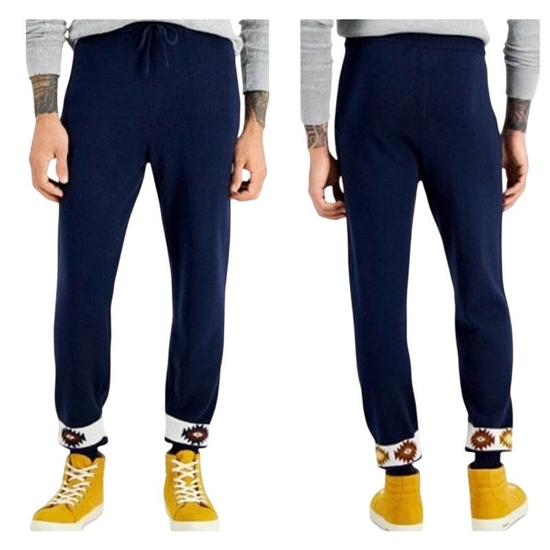 Other Sun + Stone Matty Knit Sweater Jogger Pants Navy Sz Medium Size US 33 - 1 Thumbnail