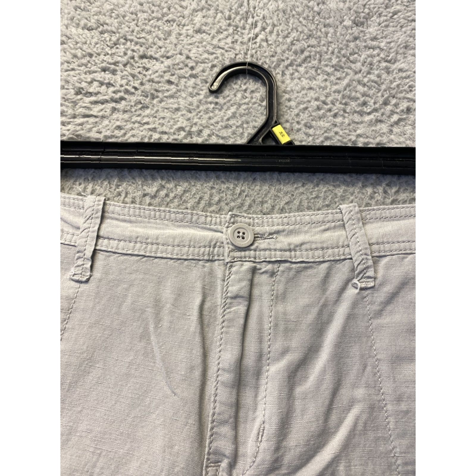 Calvin Klein Calvin Klein Shorts Womens 12 Gray Linen Blend Pockets Casual Ladies 107-36 Size 36" / US 14 / IT 50 - 2 Thumbnail