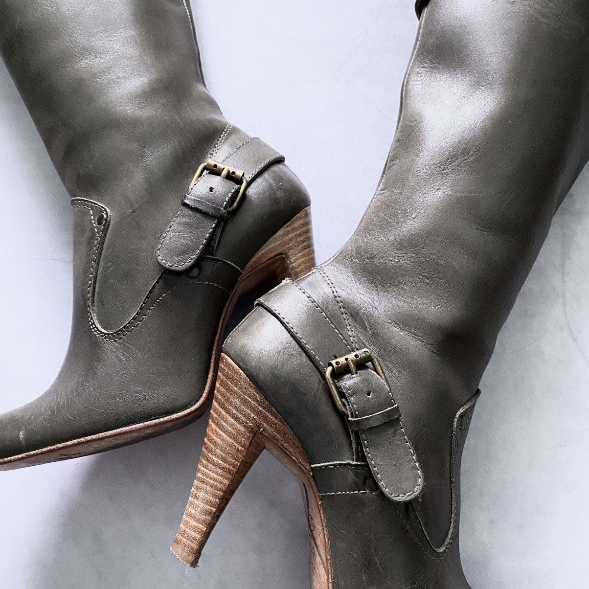 Diesel × Japanese Brand Vintage Diesel Style Lab Leather High Heels Boots Size US 6 / IT 36 - 5 Thumbnail