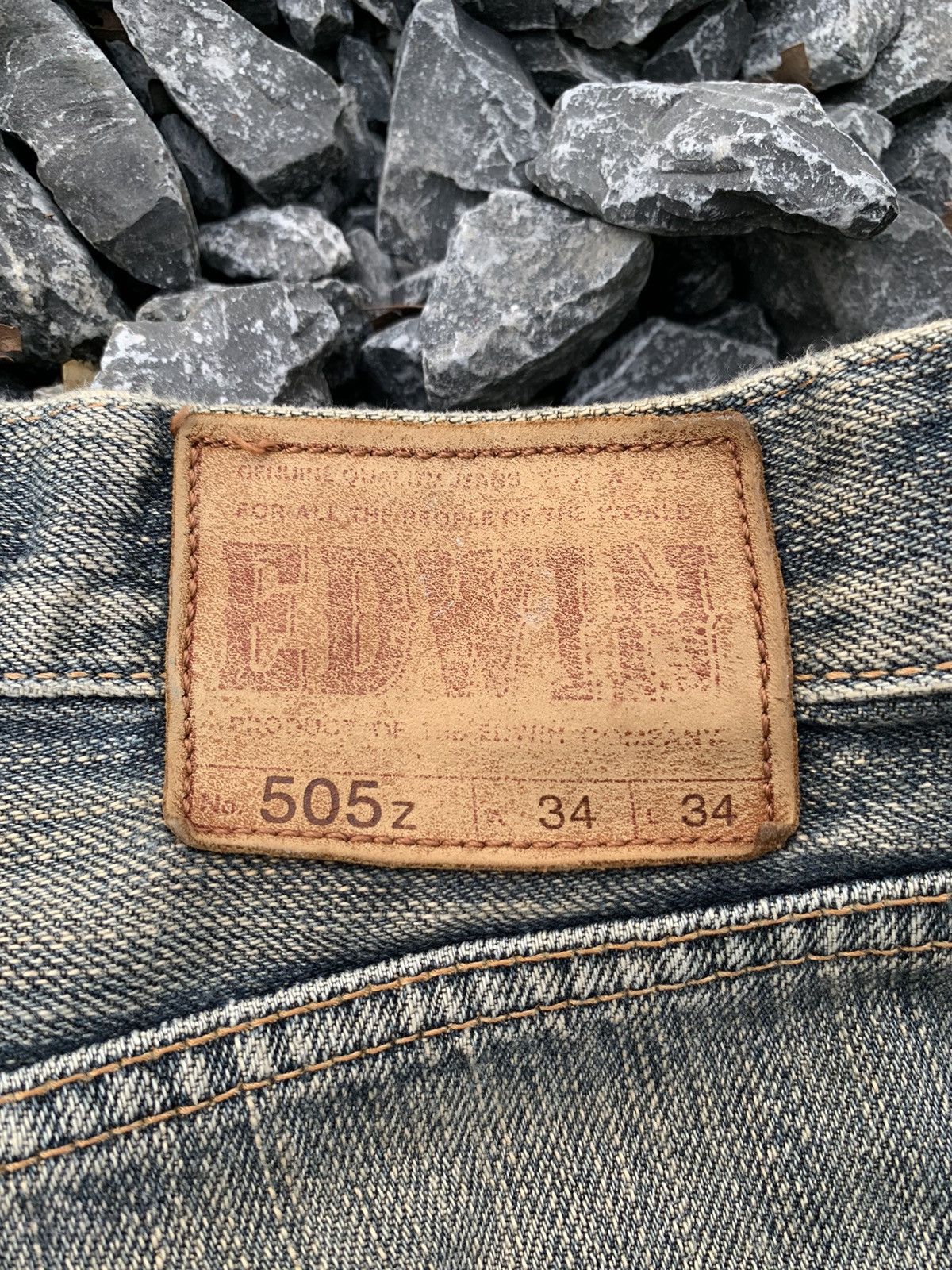 Edwin VINTAGE EDWIN 505Z SELVEDGE RUSTY JAPANESE DISTRESSED DENIM Size US 34 / EU 50 - 11 Thumbnail