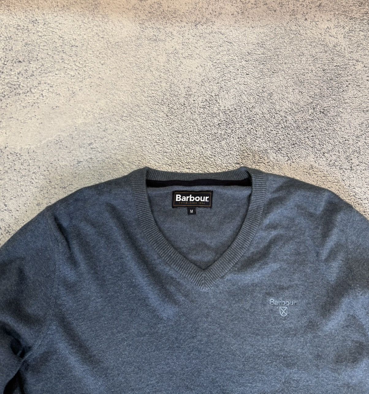 Barbour Barbour V Neck Sweater Cotton Pullover Knit Logo Men Casual Size US M / EU 48-50 / 2 - 5 Thumbnail