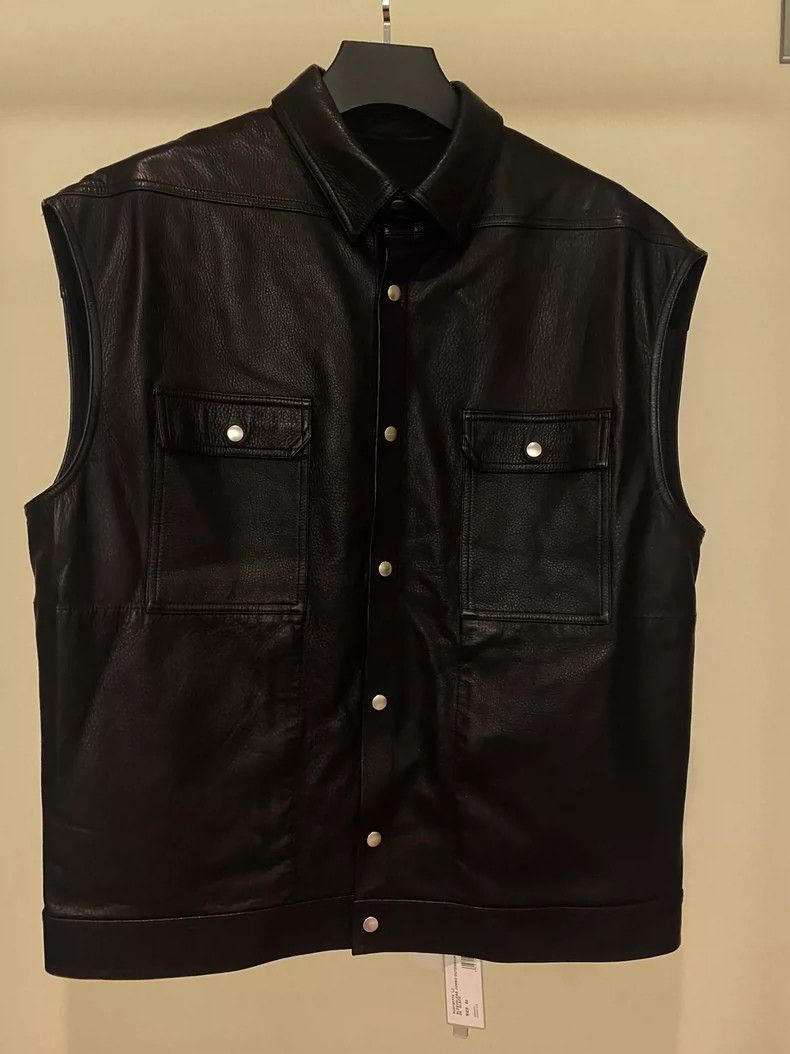 Rick Owens Rick Owens Lambskin Leather Vest Size US L / EU 52-54 / 3 - 1 Thumbnail