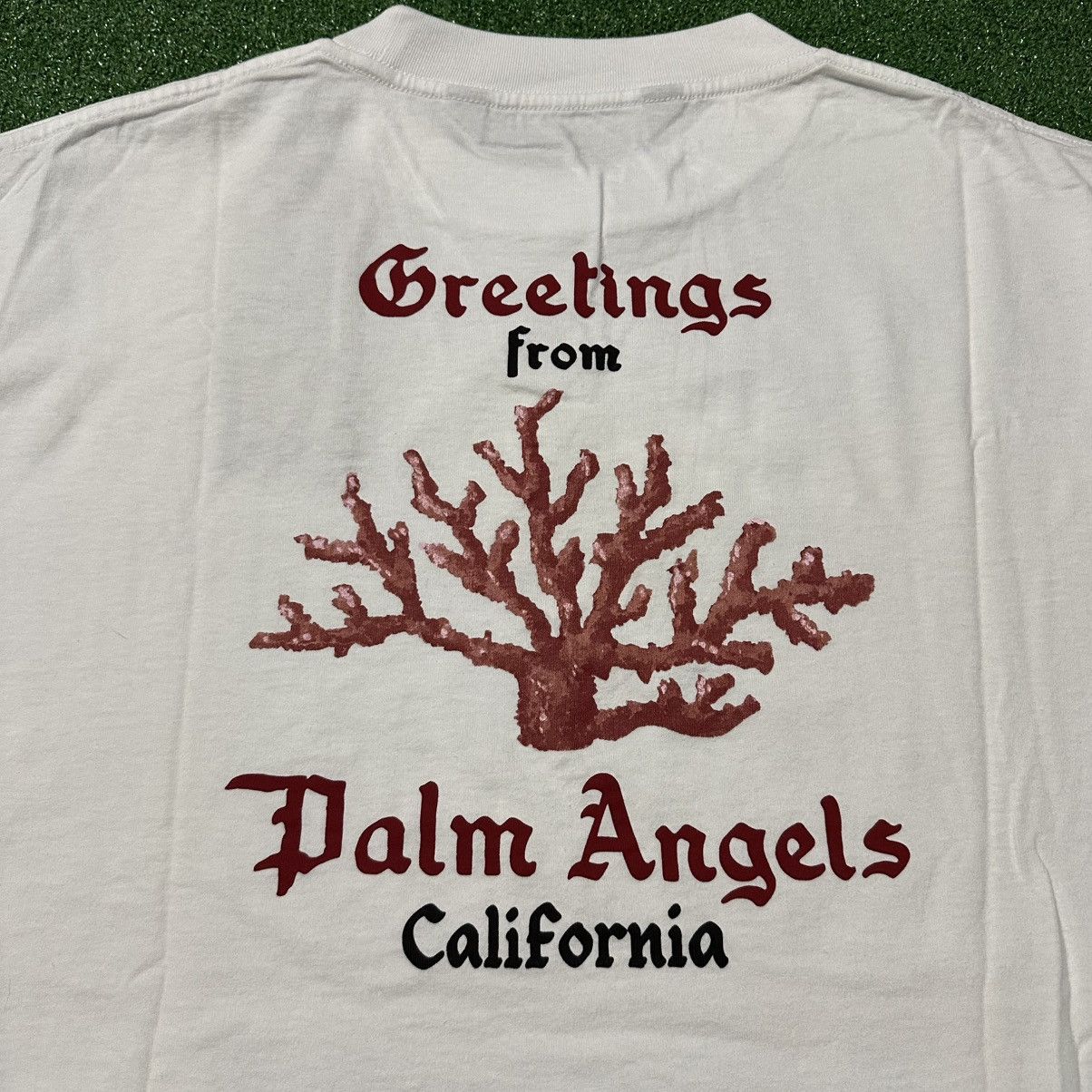 Palm Angels Palm Angels Back Coral Classic Tee White Red Size US XL / EU 56 / 4 - 2 Thumbnail