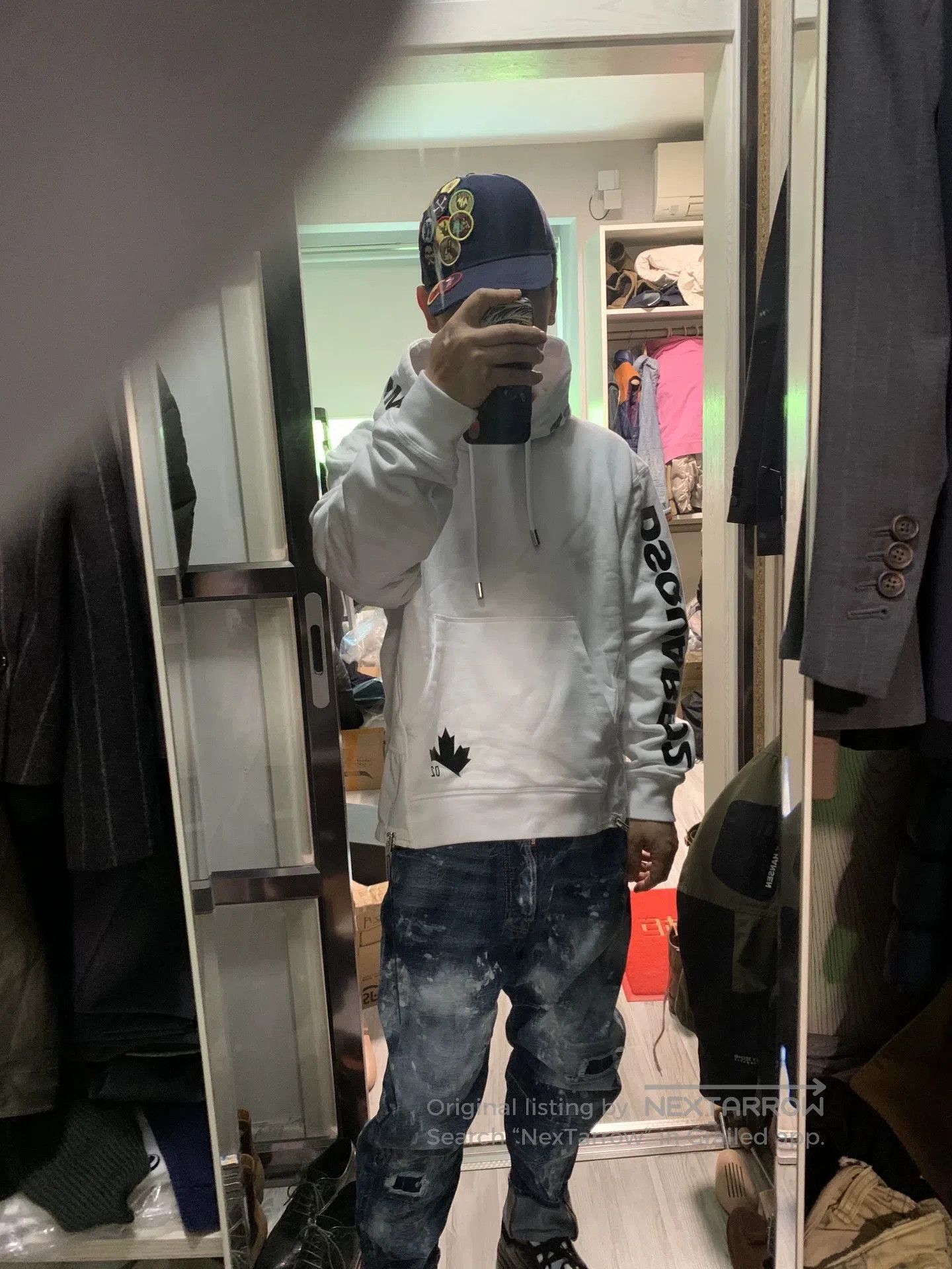 Dsquared2 dsquared2 2021 white hoodie with patches. Size US M / EU 48-50 / 2 - 1 Thumbnail