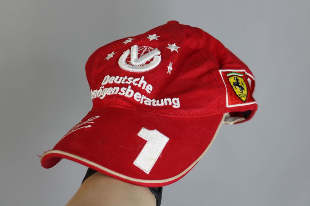 Vintage MICHAEL SCHUMACHER HAT 2003 FERRARI F1 RACING CAP DEUTSCHE