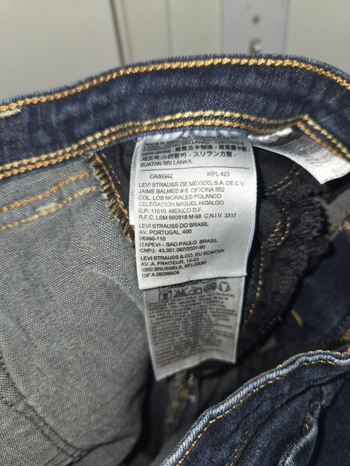 Other Women's Levi Legging Jeans W31 Dark Blue Wash Med Rise Size 31" - 5 Thumbnail