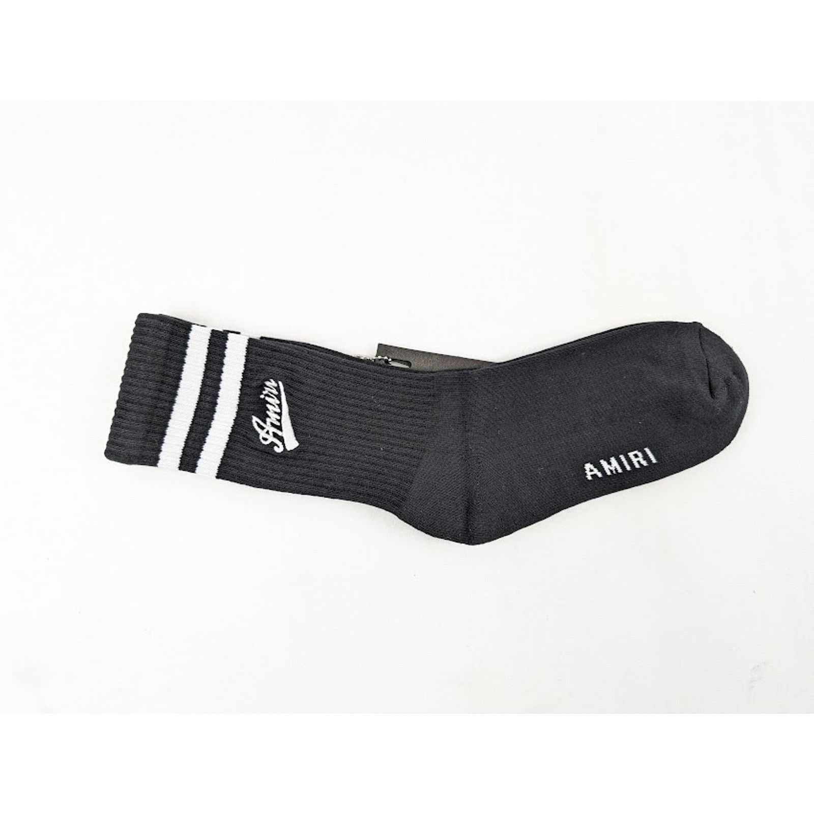 Amiri o1rshd1 Q:4 / Size: 43/44 / Varsity Script Socks Black/White Size ONE SIZE - 1 Thumbnail